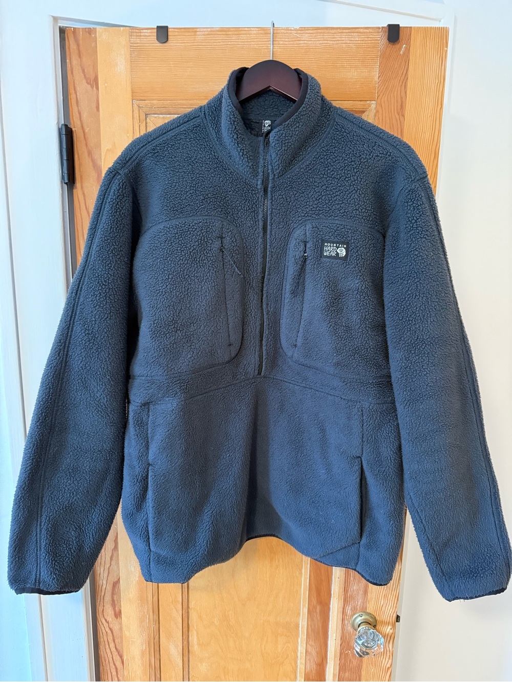 Mountain Hardwear Men’s Navy Plush Quarter-Zip Fleece Pullover